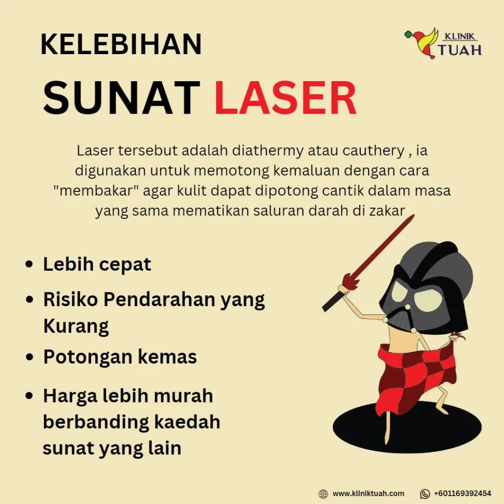 kelebihan sunat laser klinik tuah