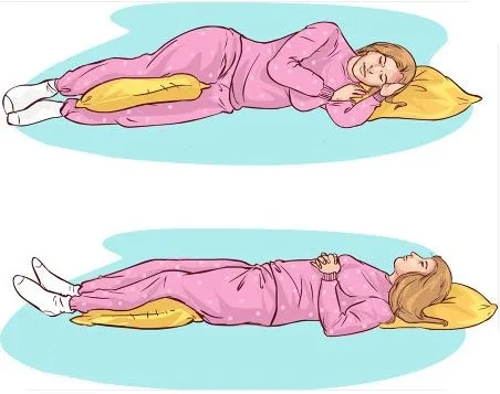 sleep posture under common question about knee pain