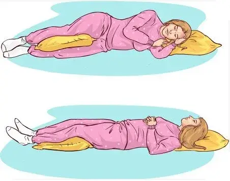 sleep posture under common question about knee pain