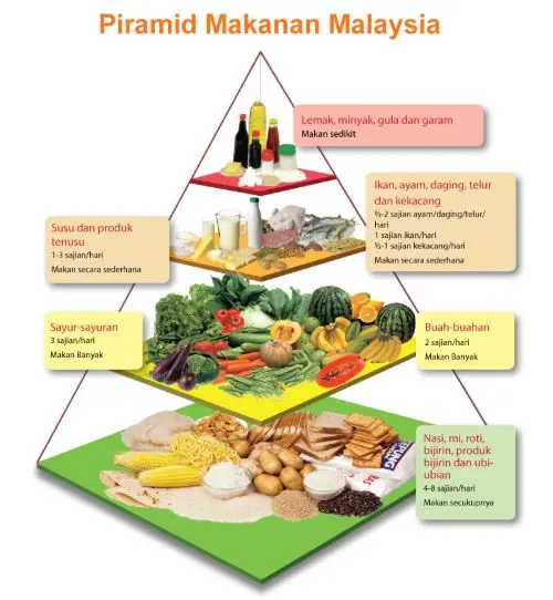 diet yang sihat mengikut piramind makanan antara petua sakit lutut