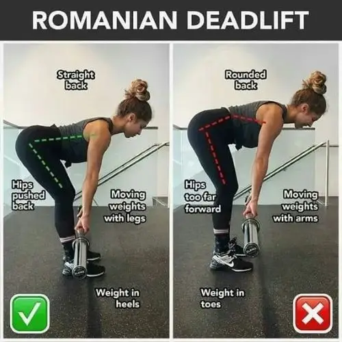 teknik betul romanian deadlift untuk senaman untuk sakit lutut