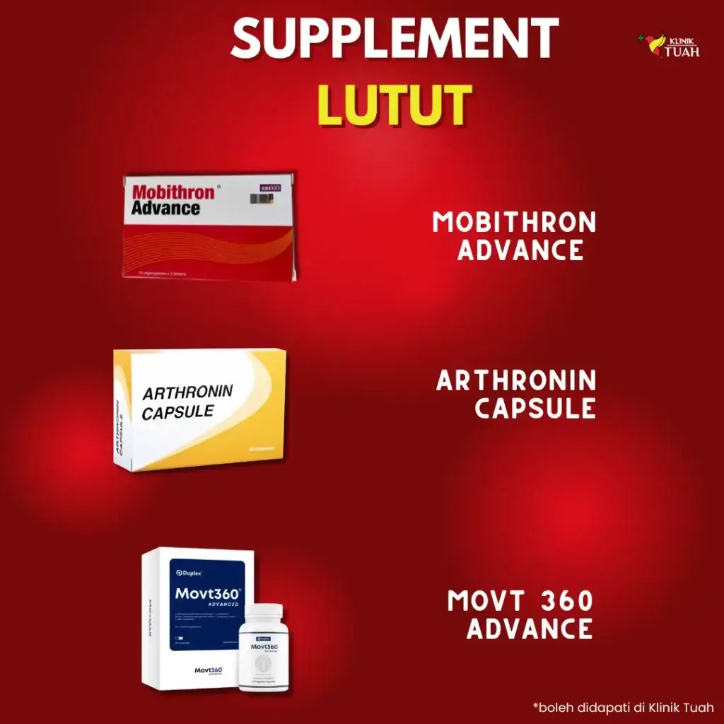 senarai suplemen untuk sakit lutut di farmasi